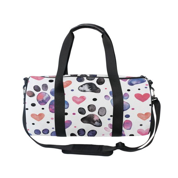BZSMCE Bucket Sports Bag Creative Pawprints Of Love Pattern Casual Simple Bag