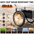 thumbnail image 2 of 3-in-1 Heavy-Duty Bike Cargo Trailer - Upgraded 20"x2.6" Wide Fat Tires, 150lbs Capacity, Steel Frame, Convertible Stroller & Pull Cart w/Suspension, 2 of 13