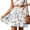A4-White, variant on DJskiyers Women's Summer Boho Skirt Floral Print Mini Skirts High Waisted Tiered Skirts