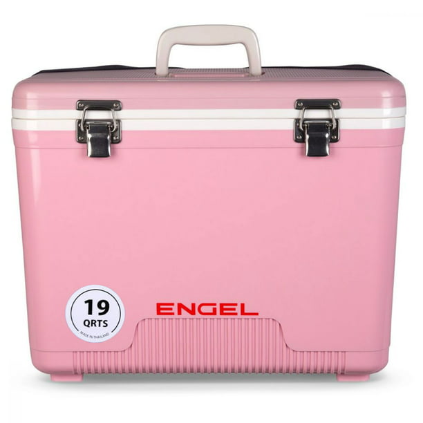 Engel 19 Quart Fishing Bait Dry Box Ice Cooler with Shoulder Strap 
