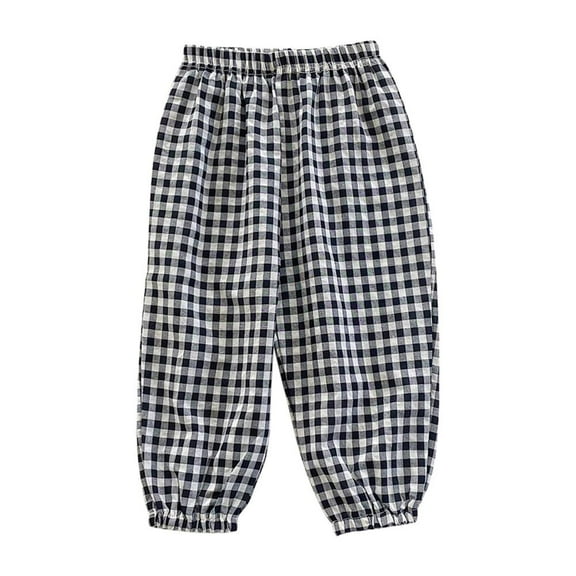 VERUGU Toddler Baby Kids Fall Winter Fashion Cute Lattice Sweet Elasticity Flared Pants Trousers Pants Black 5 Years