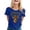 Dark Blue, variant on T Shirts for Women Casual Short Sleeve Tops Round Neck Highland Cow Printed Blouse Graphic Tee for Daily Wear