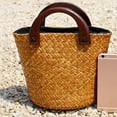 thumbnail image 1 of Bolso de playa hecho a mano de estilo veraniego, bolso tejido, bolso de mano, bolsos informales para Pequeña Hugo bolso de paja, 1 of 10