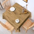 thumbnail image 2 of Square Tablecloth, Waterproof Polyester Table Cover, Wrinkle Resistant & Washable Fabric for Dining, Kitchen, Picnic, 52x52in(132x132cm), Wood Print, 2 of 6