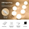thumbnail image 5 of Consciot LED Vanity Lights For Mirror, Hollywood Style Vanity Lights With 10 Dimmable Bulbs, Adjustable Color & Brightness, USB Cable, Mirror Lights Stick on for Makeup Table Dressing Room, White, 5 of 7