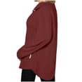 thumbnail image 4 of Puntoco Sudadera Sin Capucha Y Manga Larga Con Hombros Descubiertos Y Diseño Liso Para Mujer, 4 of 7