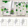 thumbnail image 3 of Clover Kitchen Window Curtains, Swag Curtains Valance for Bedroom Living Room Bathroom, Happy St. Patrick's Day Retro Green Shamrocks Rod Pocket Window Treatment Curtain Block Drapes 2 Panels 36"x63", 3 of 9