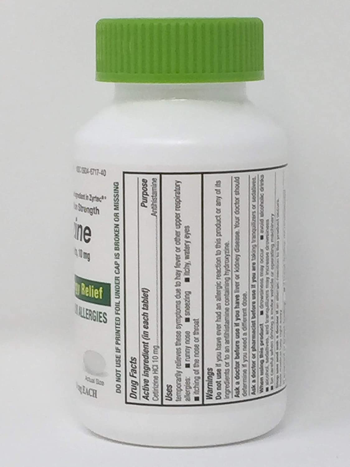 Major 904671740 All Day Allergy Relief Cetirizine 10mg 500 tabs (Pack of 2)
