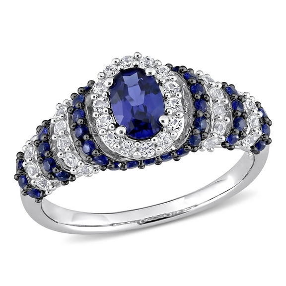 Everly Women's Created Sapphire Sterling Silver Ring