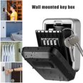 thumbnail image 1 of Caja de bloqueo de llave de montaje en pared, candado de seguridad con código de contraseña de 4 dígitos, sin llave para el hogar y la Oficina, caja de almacenamiento secreta, Organizador, 1 of 4