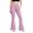 Pink, variant on Hurxie Womens Flare Leggings Bell Bottoms Yoga Pants with Pockets High Waisted Bootcut Dance Pants Pink,L