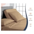 thumbnail image 3 of Gexandy 28" Cal King Split Top Head Sheet Set 1800 Threads Top Sheet for Adjustable Bed 4 Piece Sheet Set 18" Deep Pocket for Sleep Number Bed - Beige, 3 of 8