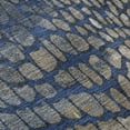 thumbnail image 2 of HomeRoots 677937 8 x 10 ft. Navy Blue, Gray & Taupe Abstract Geometric Washable Machine Made Rectangle Area Rug with UV Protection, 2 of 7