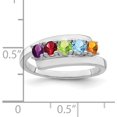 thumbnail image 5 of 14k White Gold Polished 5-Stone Mothers Ring Mounting no stones included - 3.8gm, 5 of 8