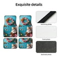 thumbnail image 4 of Vsdgher Whimsical Cats and Flowers Scene Car Foot Mat Set of 4 Pieces Universal Floor Liner Car Accessories Fits Most Cars, Trucks, Vans, sedans, SUV, 4 of 7