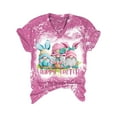 thumbnail image 2 of Qarigey Camiseta de algodón de primera calidad para mujer Camiseta de manga corta de ajuste clásico Camisa de manga corta para mujer Prendas para la parte del cuerpo rosa 3XL, 2 of 6