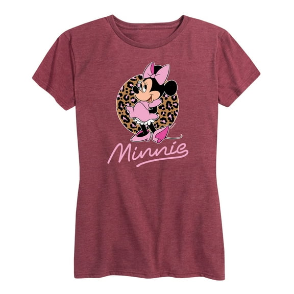 Mickey & Friends - Minnie Leopard Print - Women's Short Sleeve Graphic T-Shirt