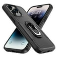 thumbnail image 2 of Elegant Choise Phone Case with Ring Stand for iPhone 14 Pro Max/14 Pro/14 Plus/14 Shockproof Armor Cover, Black, 2 of 15