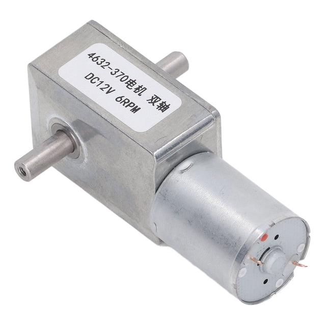 Motor De Engranaje De CC, Motor De Engranaje Helicoidal Turbo 2 Ejes Protección Eficaz Aluminio Y Latón Salida Perpendicular 12 V Versátil Para Motor