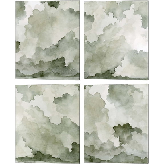 Great Art Now Impending Thunder by Emma Caroline 4 Piece Canvas Art Set Each 12"W x 15"H