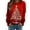 redstartree, variante sur EIMELI Chandail de Noël Laid pour Femmes Drôle Elk Flocon de Neige Sapin de Noël Lettre Nœud Chapeau Imprimé T-Shirt Manches Longues Hauts de Noël Rouge Lettre m