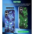 thumbnail image 2 of Meshine for iPhone 16 Case,Glow in The Dark Butterfly Slim Fit Protective Anti Scratch Phone Cover for Women Girls,Blue, 2 of 7