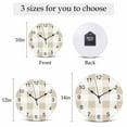 thumbnail image 6 of Wall Clock Yellow Buffalo Plaid Clocks PVC Silent Non-Ticking Battery Operated Decorative Classic Checked Round Clock for Home Living Room Kitchen Bedroom Office School Wall Decor 14 Inch, 6 of 9
