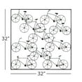 thumbnail image 3 of DecMode Black Metal Stacked Bike Wall Decor with Black Frame, 3 of 8