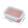 thumbnail image 3 of Meal Prep Containers,Bento Box for Dining Out Rectangular &Thick Food Storage Containers with Lids,Reusable Plastic,Stackable Bento Box,Microwave/Freezer/Dishwasher Safe,BPA Free(Pink,5.5x3.7x1.57"), 3 of 9