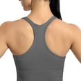 thumbnail image 6 of Charmo Women's Scoop Neck Ribbed Tank Tops Slim Straps Cropped Tops Built in Bra, 6 of 6