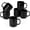 Matte Black, variant on Porcelain Coffee Mugs Set, 16 oz Ceramic Coffee Cups for Americano Hot Tea Iced Coffee Cold Brew Cocoa Milk Mugs Set of 6, Dishwasher & Microwave Safe, White