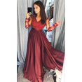 thumbnail image 4 of Mialoley Femmes Dentelle Formelle Robe de Mariée Couleur Unie Manches Longues Robe, 4 of 6