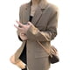 thumbnail image 2 of Chaqueta Blazer de otoño para mujer, abrigo informal coreano de manga larga con bolsillos, chaqueta holgada sólida para oficina para mujer, 2 of 5
