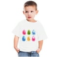 thumbnail image 4 of Funicet Cadeaux de Pâques pour Garçons, Cadeaux de Pâques pour Enfants, Tout-Petits Garçons Filles Pâques Mignon Œufs de Pâques Imprimé Col Rond Imprimé Manches Courtes Haut, Cadeaux pour Tout-Petits Filles, Shorts pour Filles, 4 of 4
