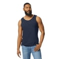 thumbnail image 4 of Gildan Heavy Cotton Tank Top for Men, Classic Fit Bound Neck Sleeveless Tank for Comfort, Navy, 2XL, 4 of 5