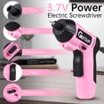 thumbnail image 3 of Destornillador electrico GSTAR Kit de destornillador inalámbrico con puntas CRV de 50 mm Luz LED Bloqueo del husillo 250 rpm 3,7 V Funciona con batería Carga USB Destornillador eléctrico de 3 Nm Herra, 3 of 8