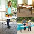 Lifetime 4 Foot Nesting Rectangle Table, Indoor/Outdoor Commercial ...