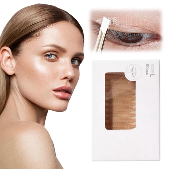 Awwp Upgraded Double Eyelid Sticker (L Style), 90 Count, Glue-Free, Long-Lasting 24H, for Hooded/Heavy/Droopy Eyelids, Natural & Invisible