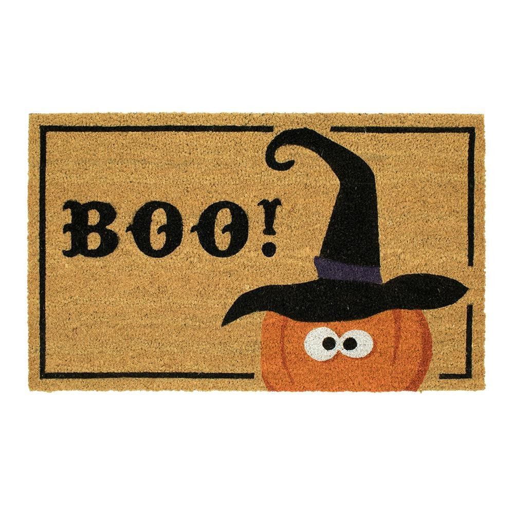 Halloween  Design PVC Backed Coir Door Mat Doormat Pumpkin Witch Ghosts NEW 