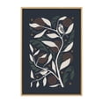 thumbnail image 2 of Kate and Laurel Sylvie HB Duo Bird Branch Framed Canvas Wall Art by Hannah Beisang, 23x33 Natural, Colorful Bird Illustration Art for Wall, 2 of 6