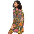 thumbnail image 2 of FORMRS Womens Long Sleeve Nightgowns Crew Neck Sleep Shirt Soft Pajamas Sizes S-3XL, Vibrant Mushroom, 2 of 8