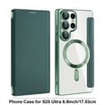 thumbnail image 3 of S25 Ultra Magnetic Leather Flip Case, Heavy Duty Shockproof Protection, Wireless Charging Support, Thin Portable Design, Anti-Fingerprint, Easy Clean, 3 of 9
