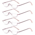 thumbnail image 1 of GFDYREE Half Reading Glasses Half Rim Metal Frame Glasses Spring Hinge Readers for Men and Women, 1 of 7