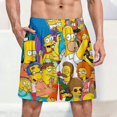 thumbnail image 2 of Simpsons Men's Short Pajama Pants Soft Trendy Sleep Shorts Breathable Ice Silk Lounge Shorts M, 2 of 8