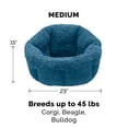 thumbnail image 3 of FurHaven Pet Products Warming Hi-Lo Cuddler Snuggle Terry Pet Bed - Lake Blue, Medium - 23", 3 of 13