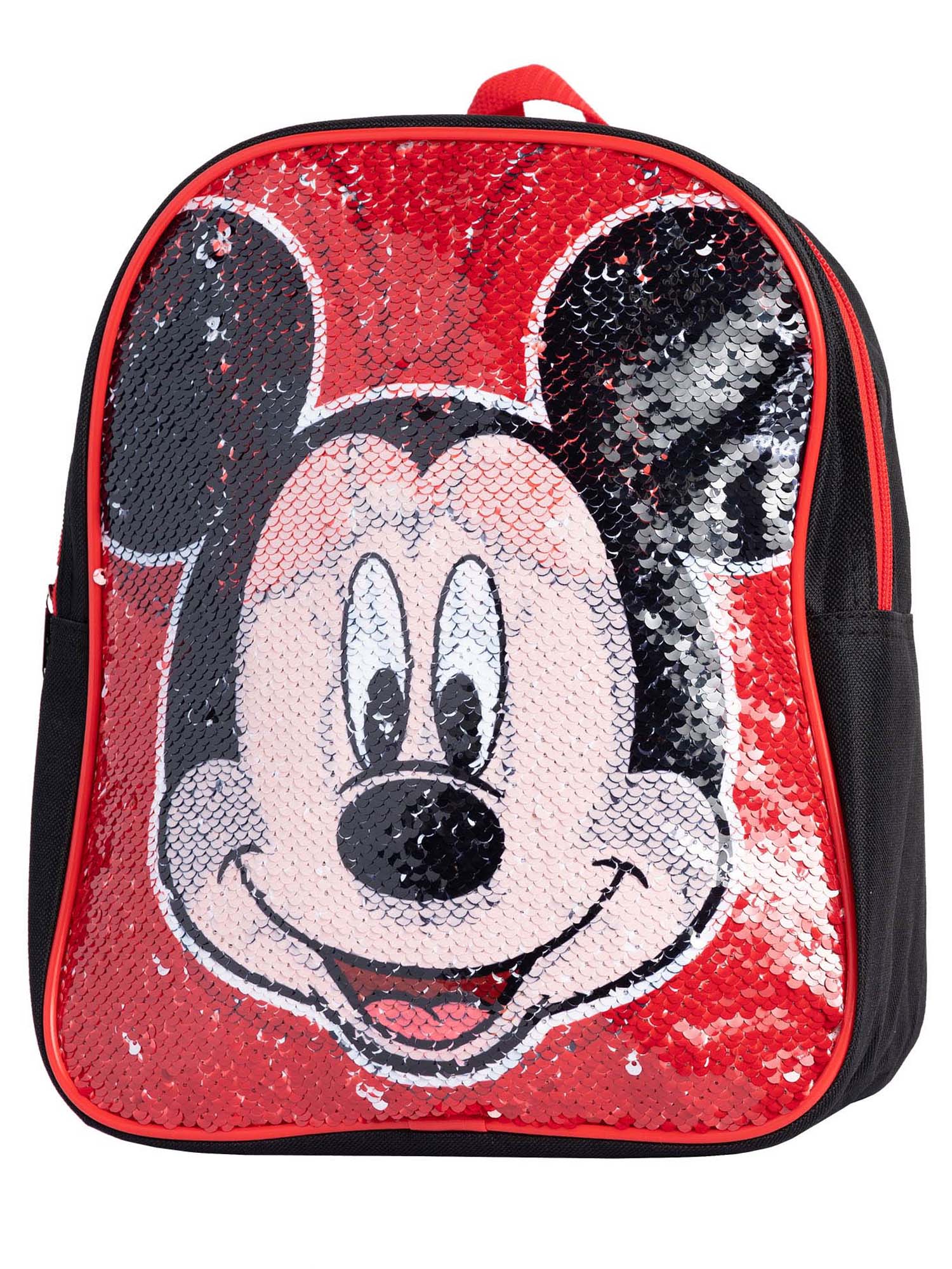 Disney Mickey & Minnie Mouse Backpack 12" Reversible Sequins Black Red - image 2 of 4