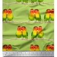 thumbnail image 1 of Soimoi Cotton Jersey Fabric Branch & Colorful Parrot Bird Fabric Prints by Yard 58 Inch Wide, 1 of 3