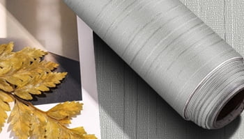 Arthome 23.6"x400" Peel and Stick Wallpaper Grasscloth Textured Wall Covering,Self-Adhesive and Removable Contact Paper for Bedroom,Cabinet Countertop,Stick On Wall Paper(Grey)