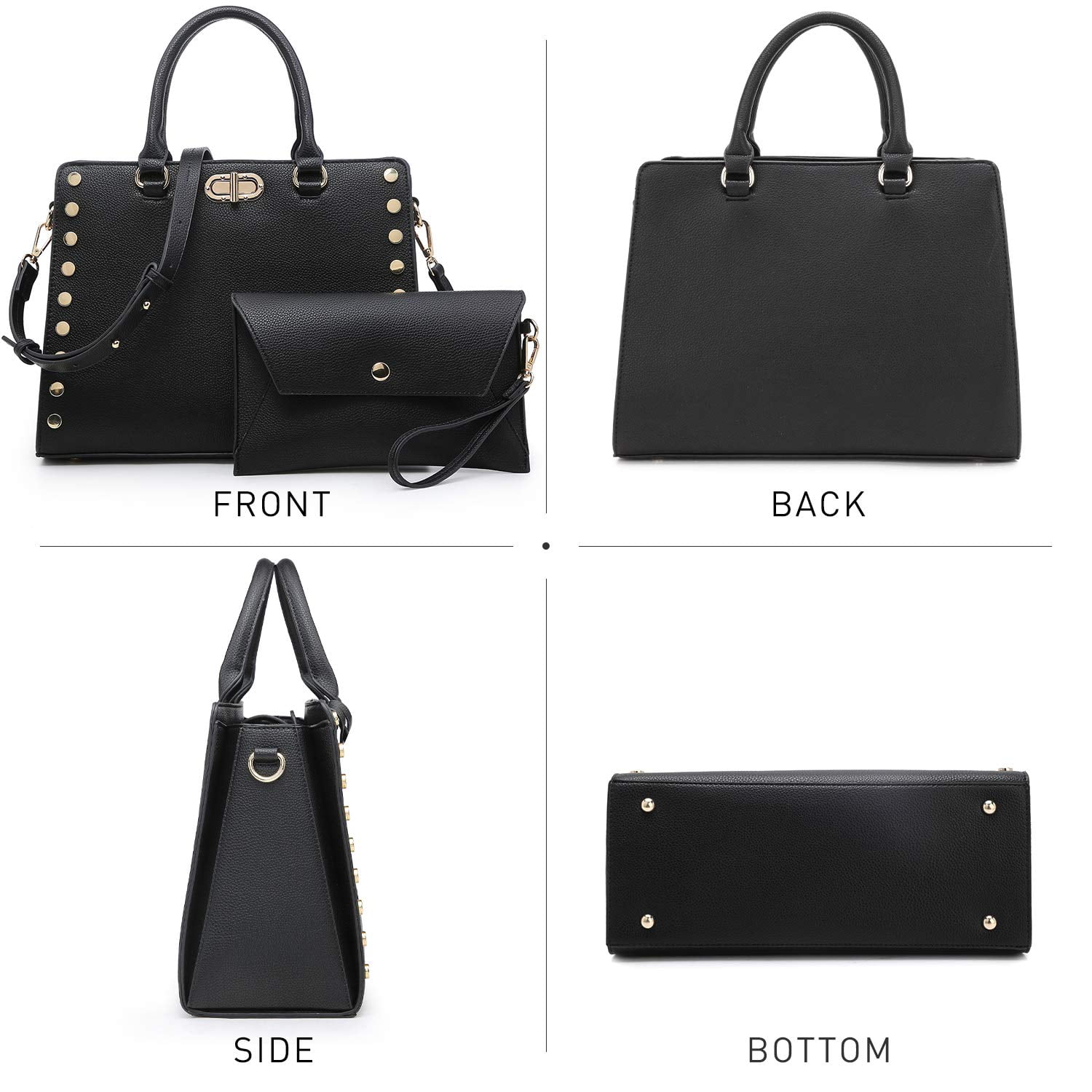 Dasein Purses and Handbags for Women Satchel Bags top Handle Shoulder Bag Work Tote Bag with Matching Wallet