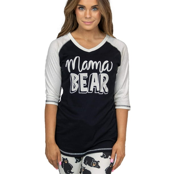 Mama Bear LazyOne Women's Leggings and Tees, Pajama Separates